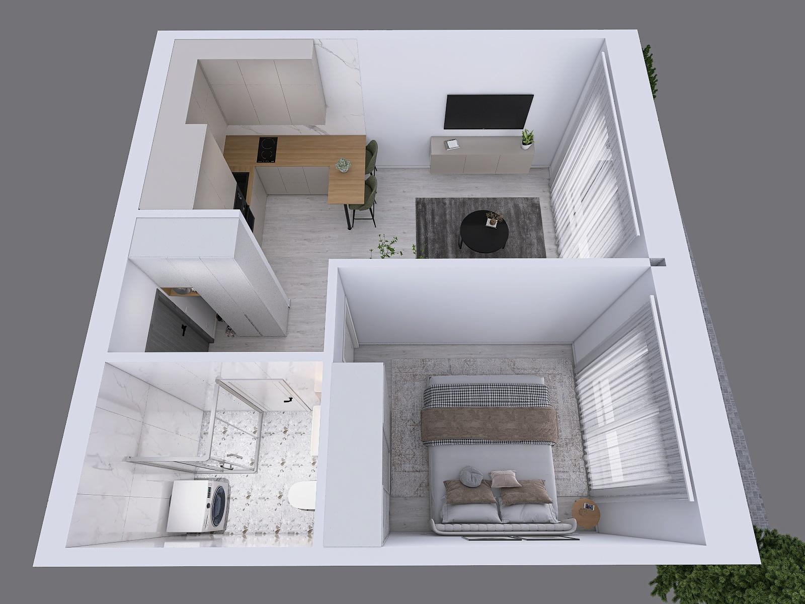 NOVOSTAVBA 2-izbový byt s terasou na prenájom v Opoji