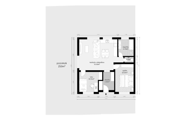 NOVOSTAVBA domov v slepej uličke - Horné Mýto