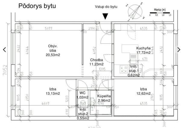 NA PREDAJ 3 IZBOVÝ BYT LEVICE